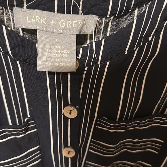 Striped Navy blue/White Jumpsuit - Picture 4 of 4